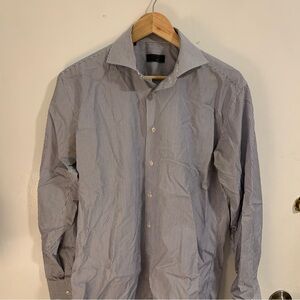 Suitsupply Cotton Two Ply Striped Dress Shirt 16.5/42